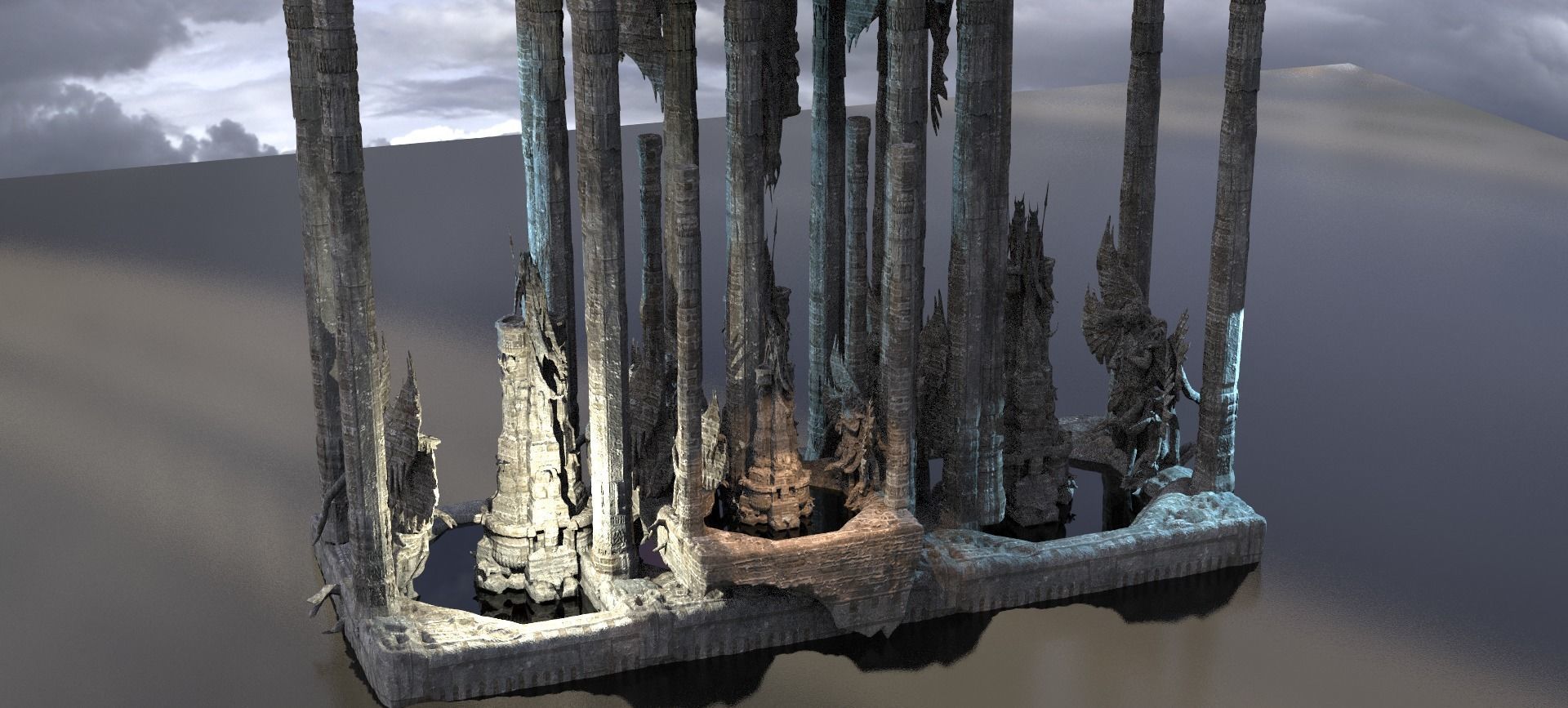 Fallen Angel Blood Font Dark 9 3D model_1