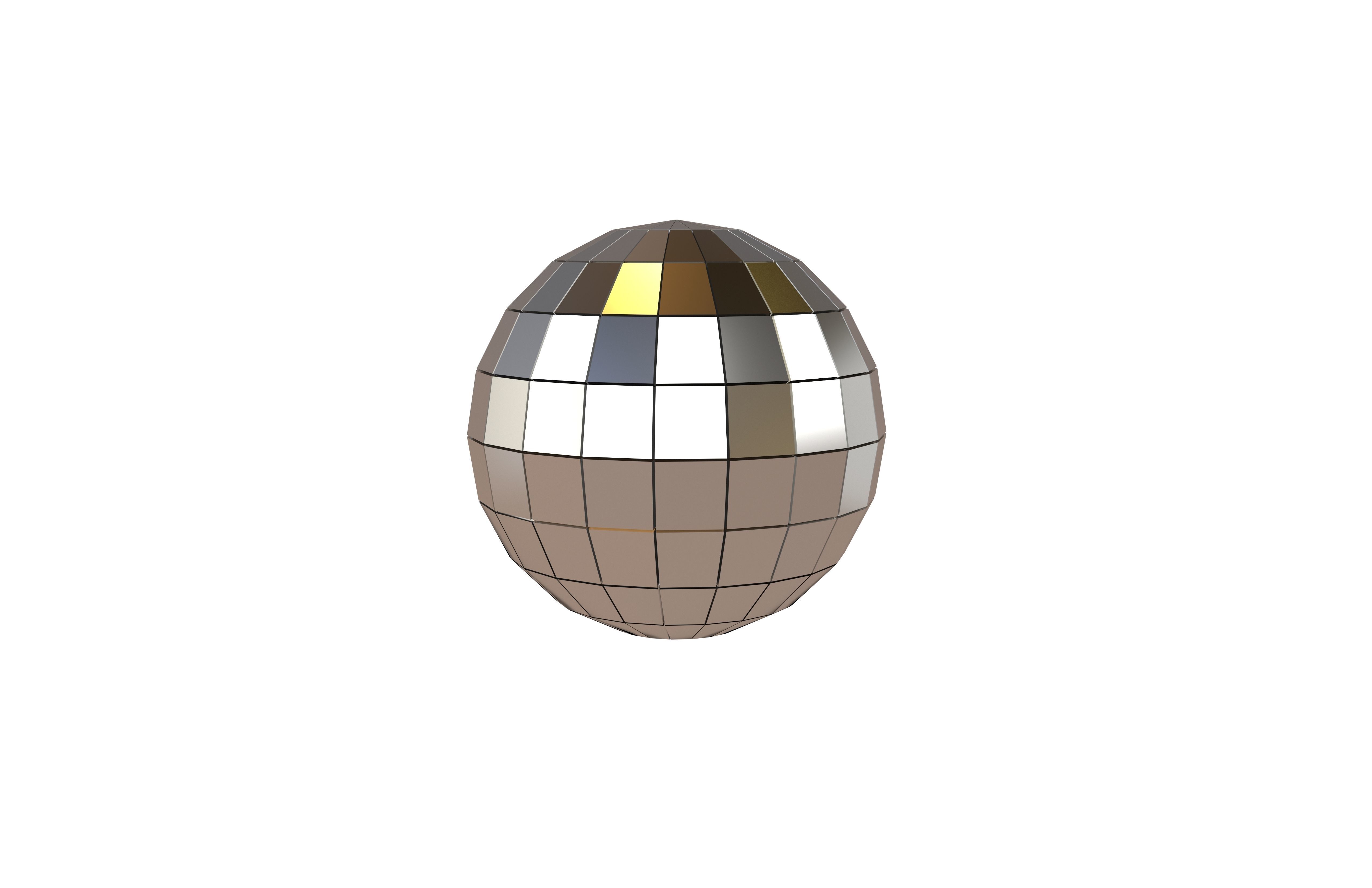 Mirror Ball Emoji v1 001 Low-poly 3D model_1