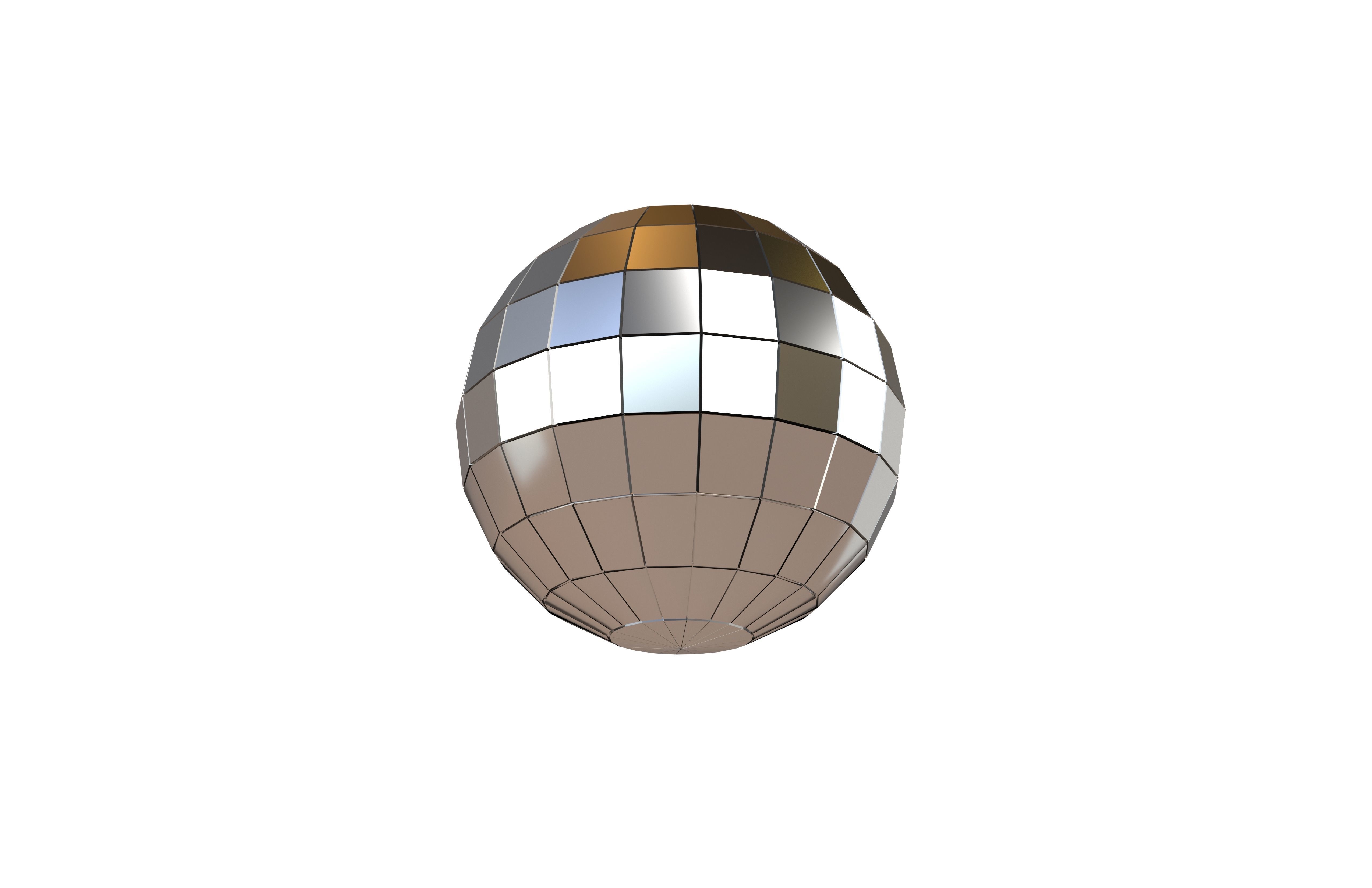 Mirror Ball Emoji v1 001 Low-poly 3D model_2