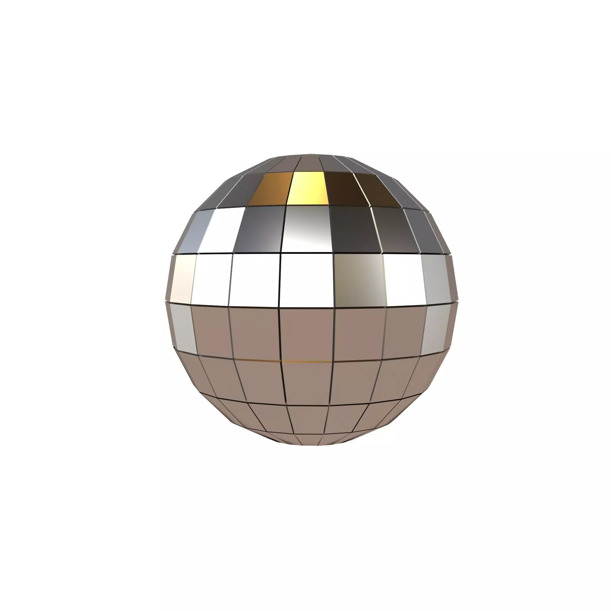 Mirror Ball Emoji v1 001 Low-poly 3D model_0
