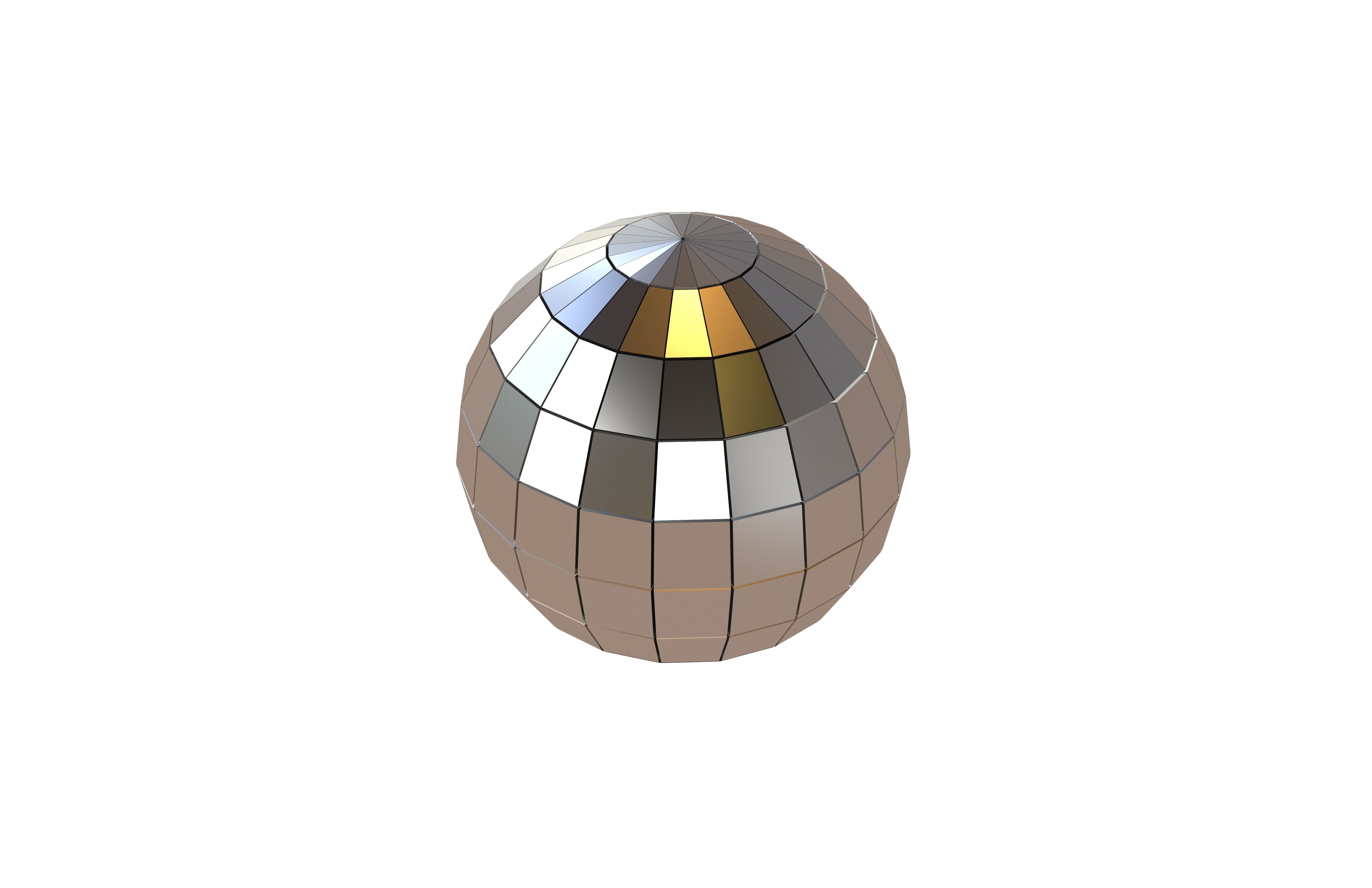 Mirror Ball Emoji v1 001 Low-poly 3D model_3