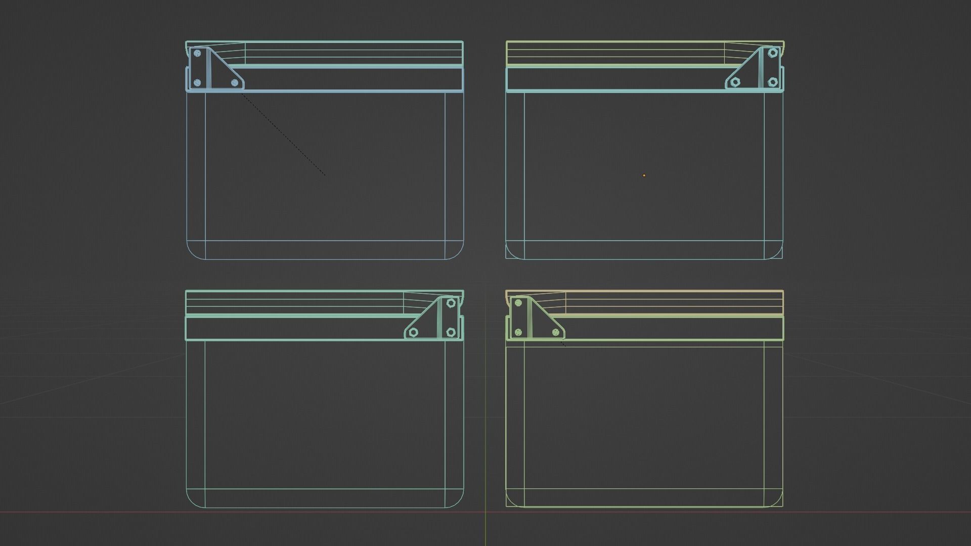 Clapperboard Film slate 3D model_4