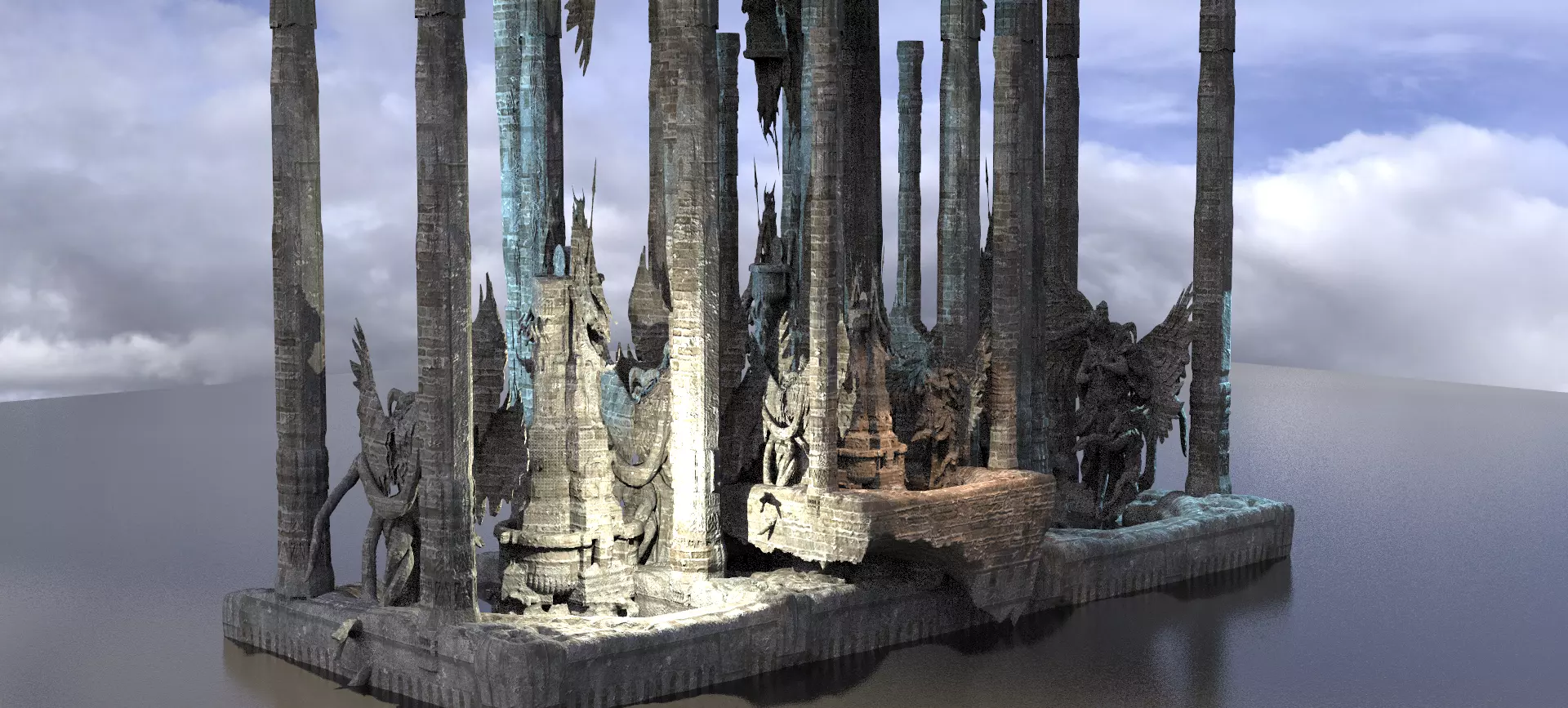 Fallen Angel Blood Font Dark 9 3D model_0