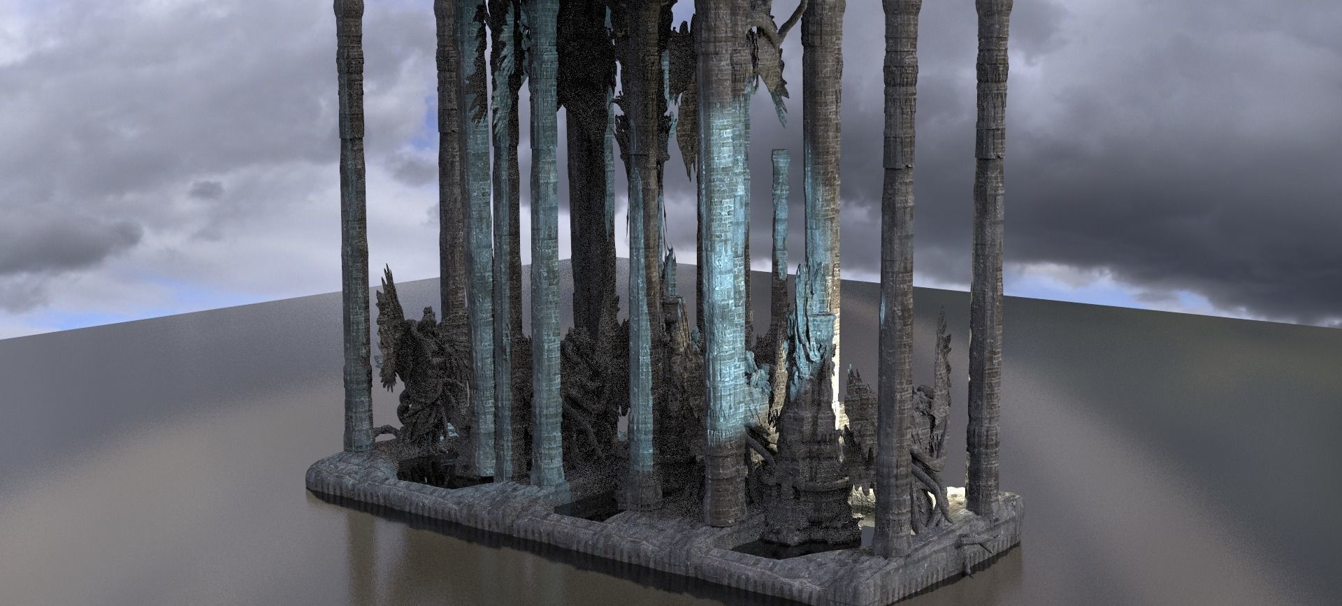 Fallen Angel Blood Font Dark 10  3D model_1