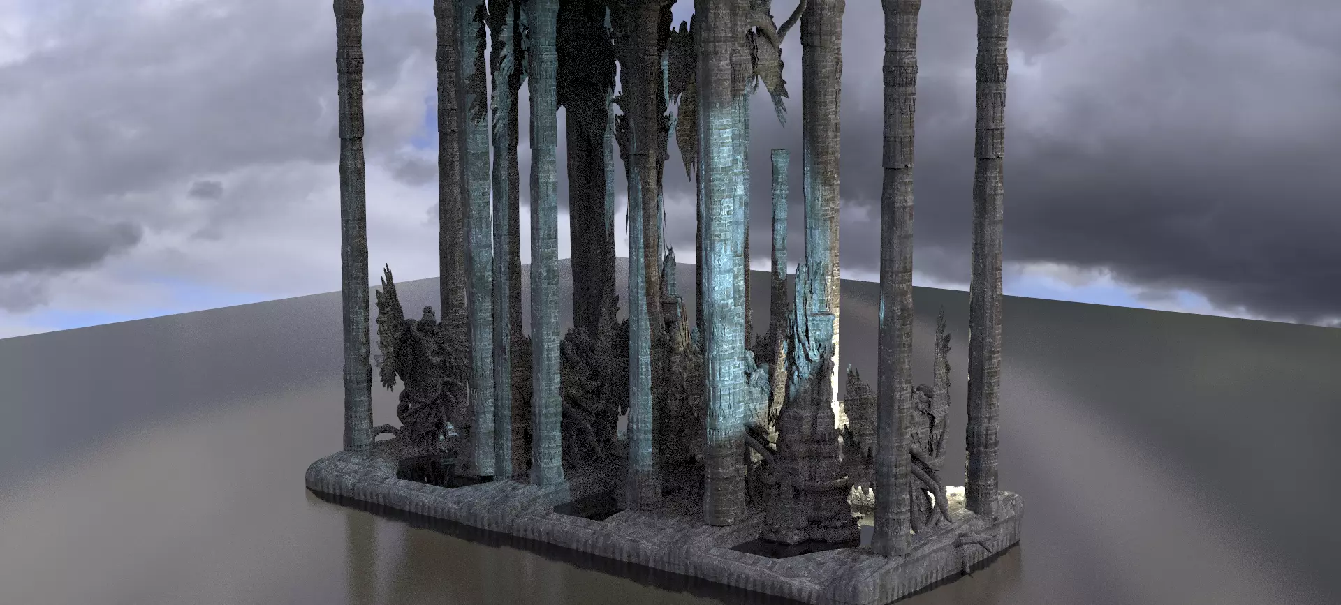 Fallen Angel Blood Font Dark 10  3D model_0