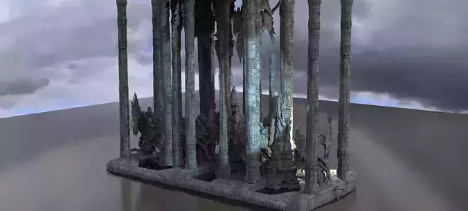 Fallen Angel Blood Font Dark 10  3D model