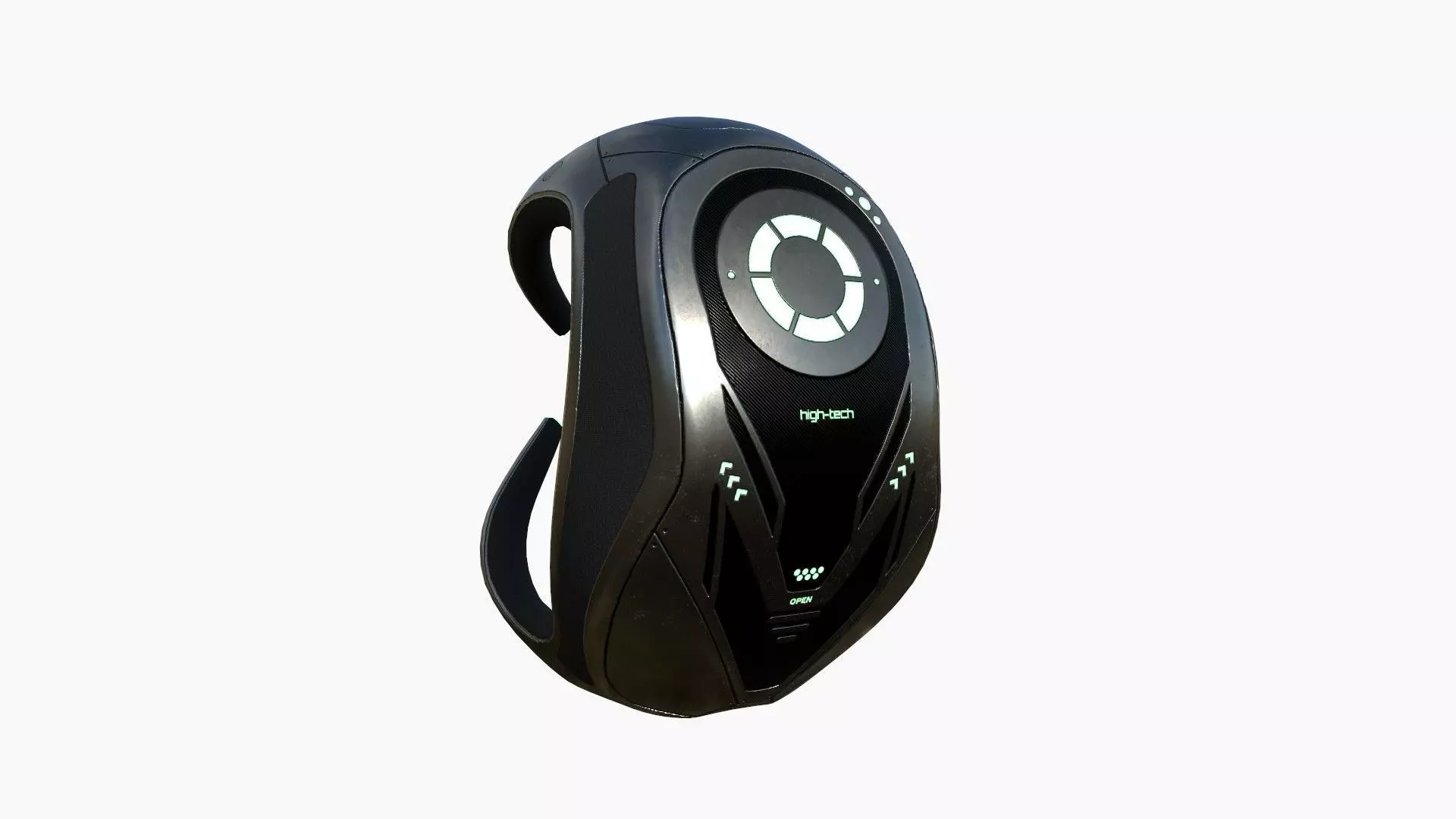 SciFi Backpack G01 Dark Metal - Fashion Character Design Low-poly 3D model_0