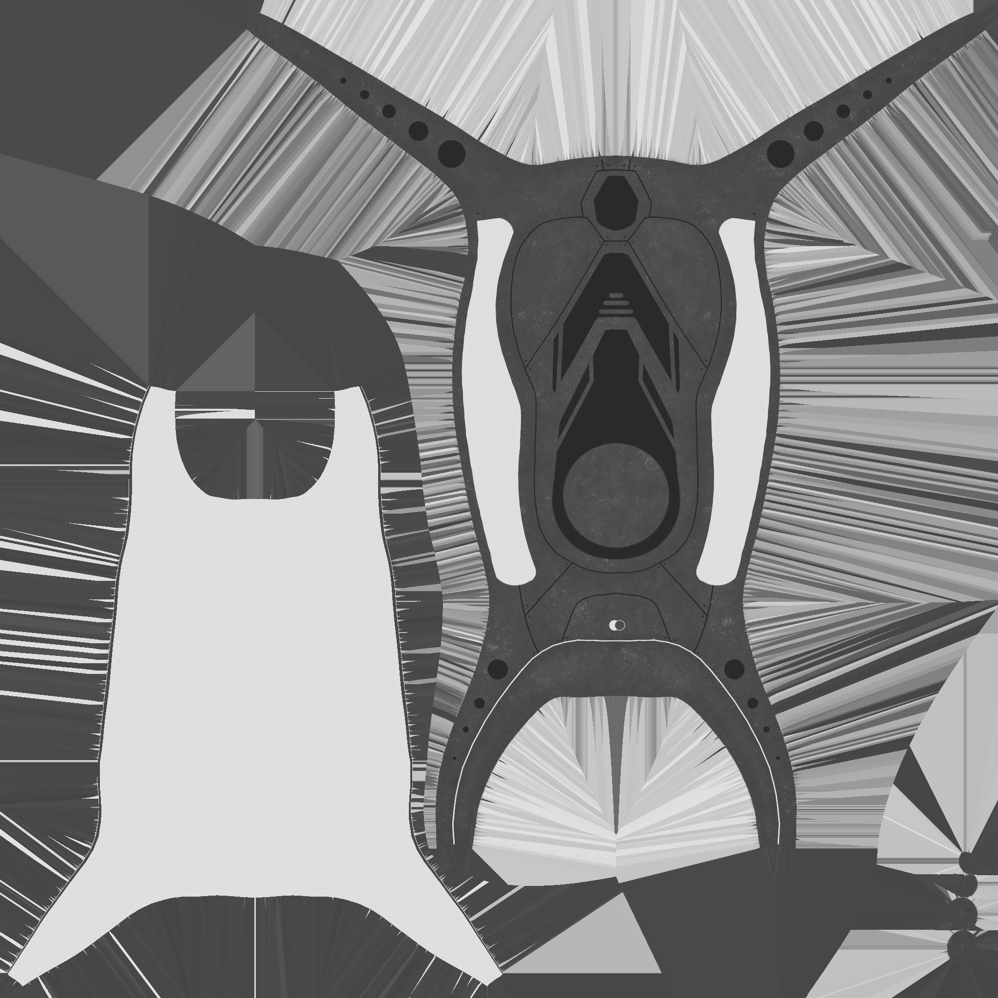 SciFi Backpack G01 Dark Metal - Fashion Character Design Low-poly 3D model_27