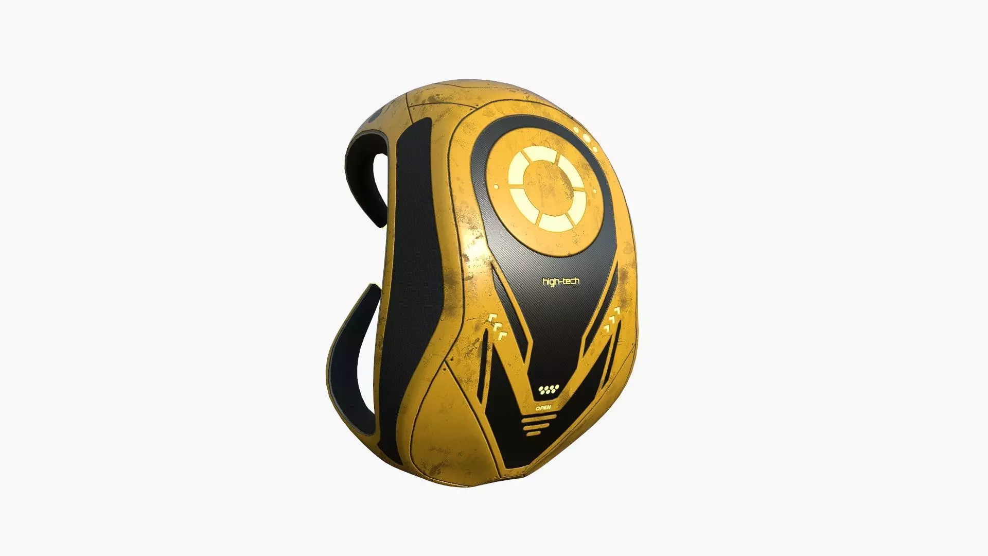 SciFi Backpack G02 Yellow - Fashion Character Design Low-poly 3D model_0