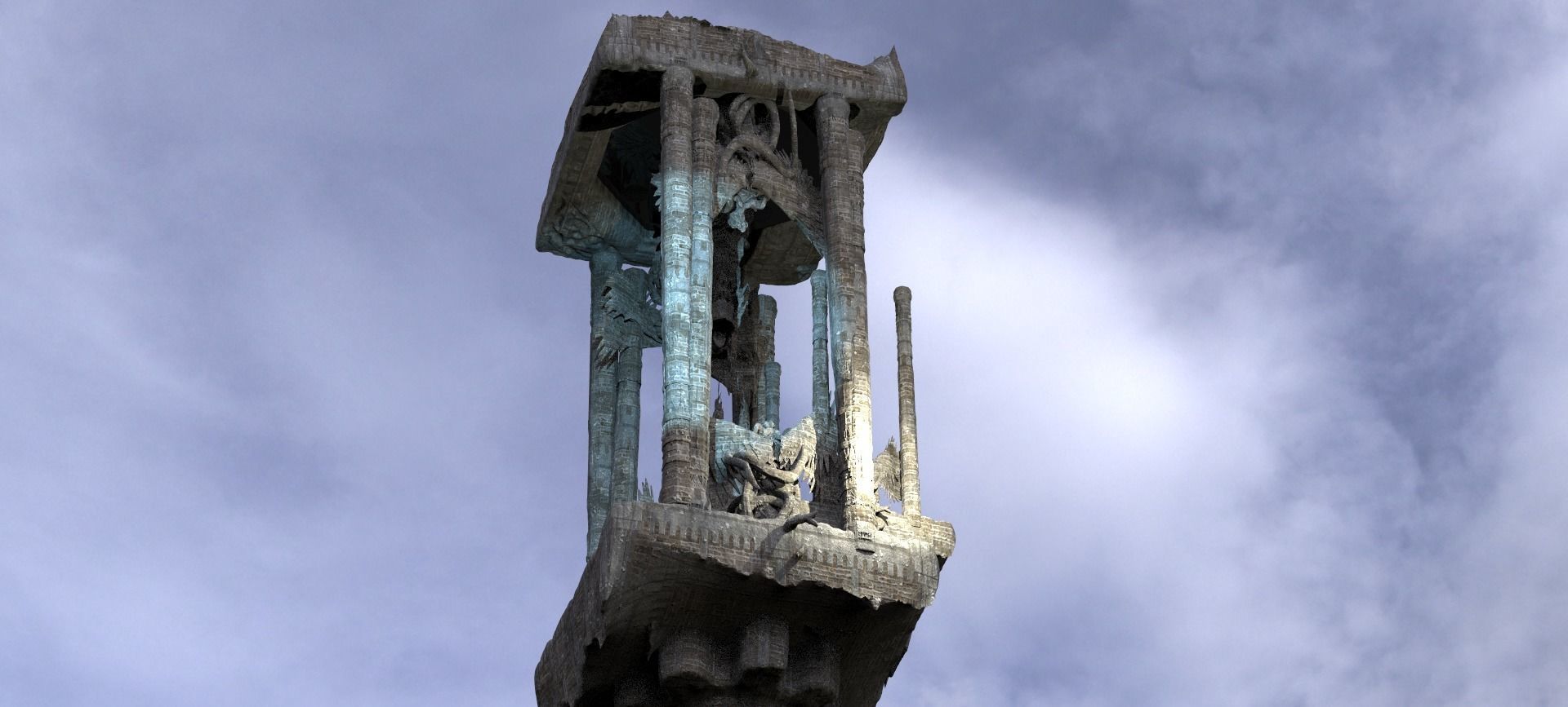 Fallen Angel Blood Font Dark 12  3D model_1