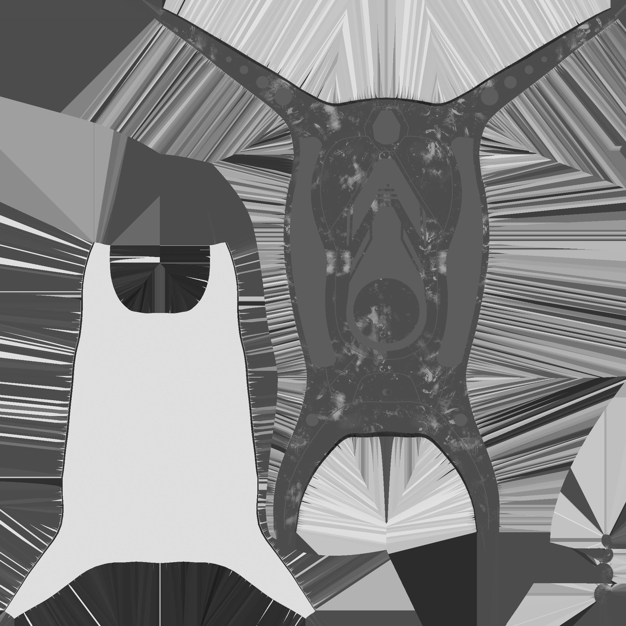 SciFi Backpack G03 Black Gold - Fashion Character Design Low-poly 3D model_27