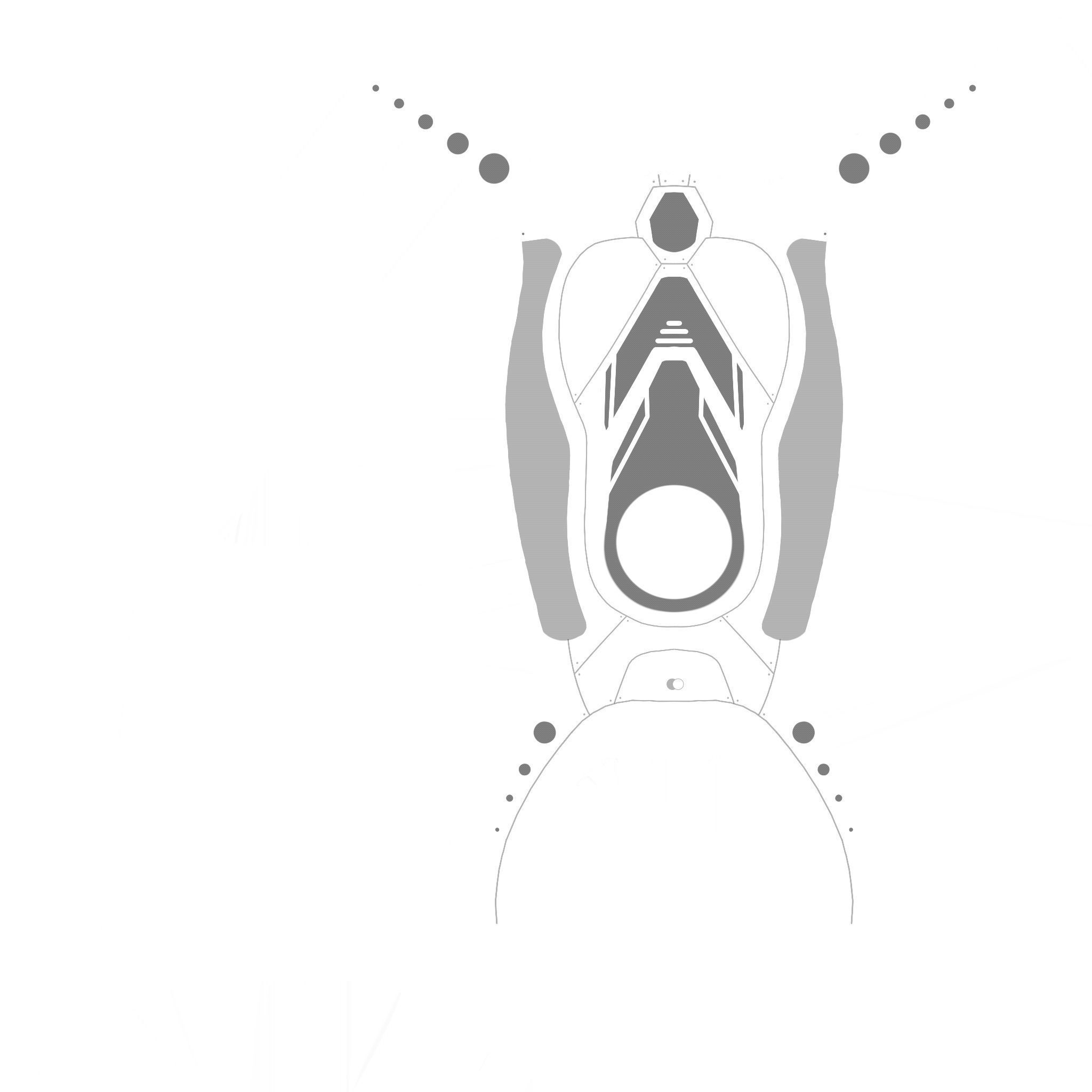 SciFi Backpack G03 Black Gold - Fashion Character Design Low-poly 3D model_21