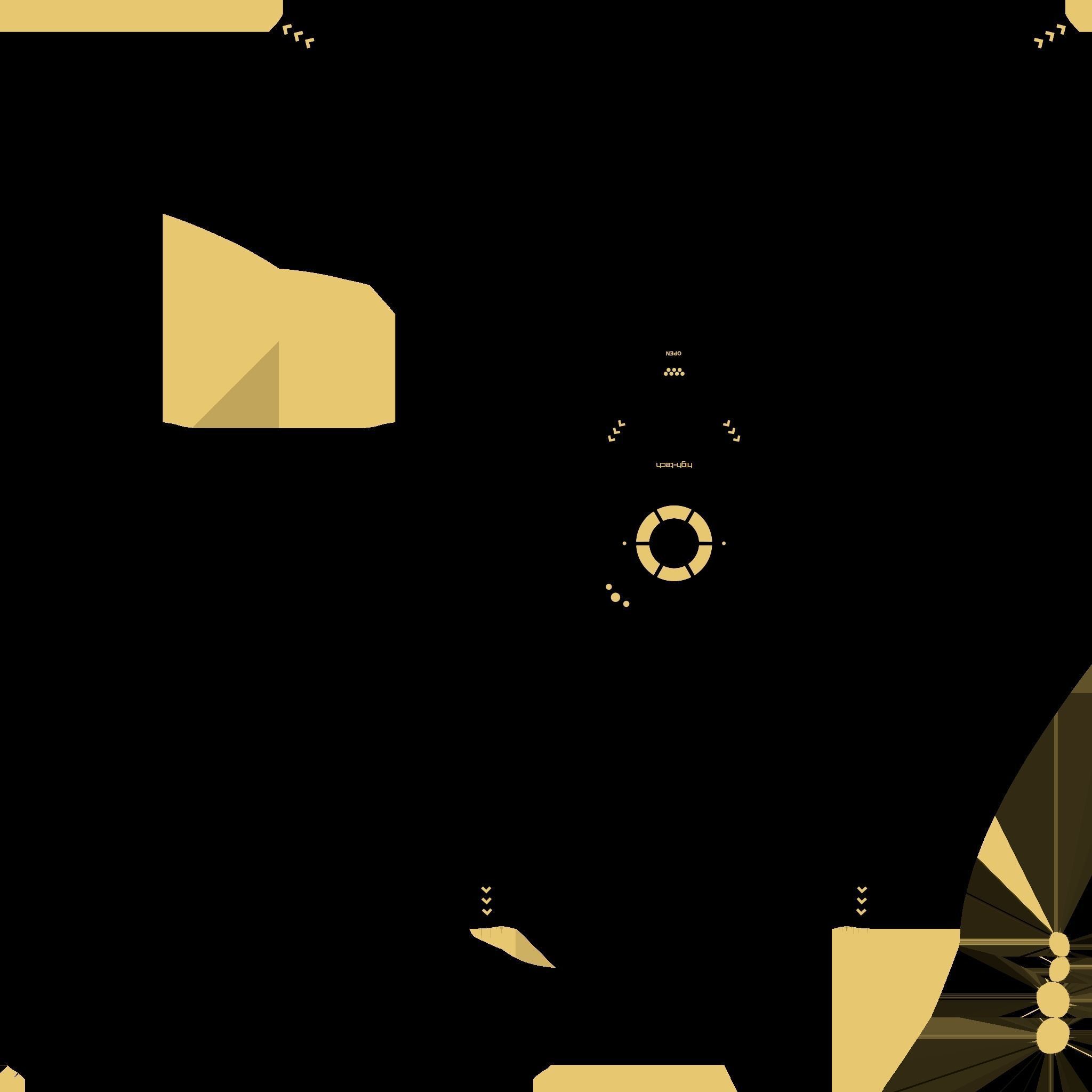 SciFi Backpack G03 Black Gold - Fashion Character Design Low-poly 3D model_23