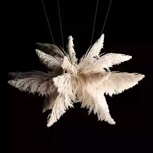 Hanging Bouquet Of Dry Reeds For Decoration 271 3D model