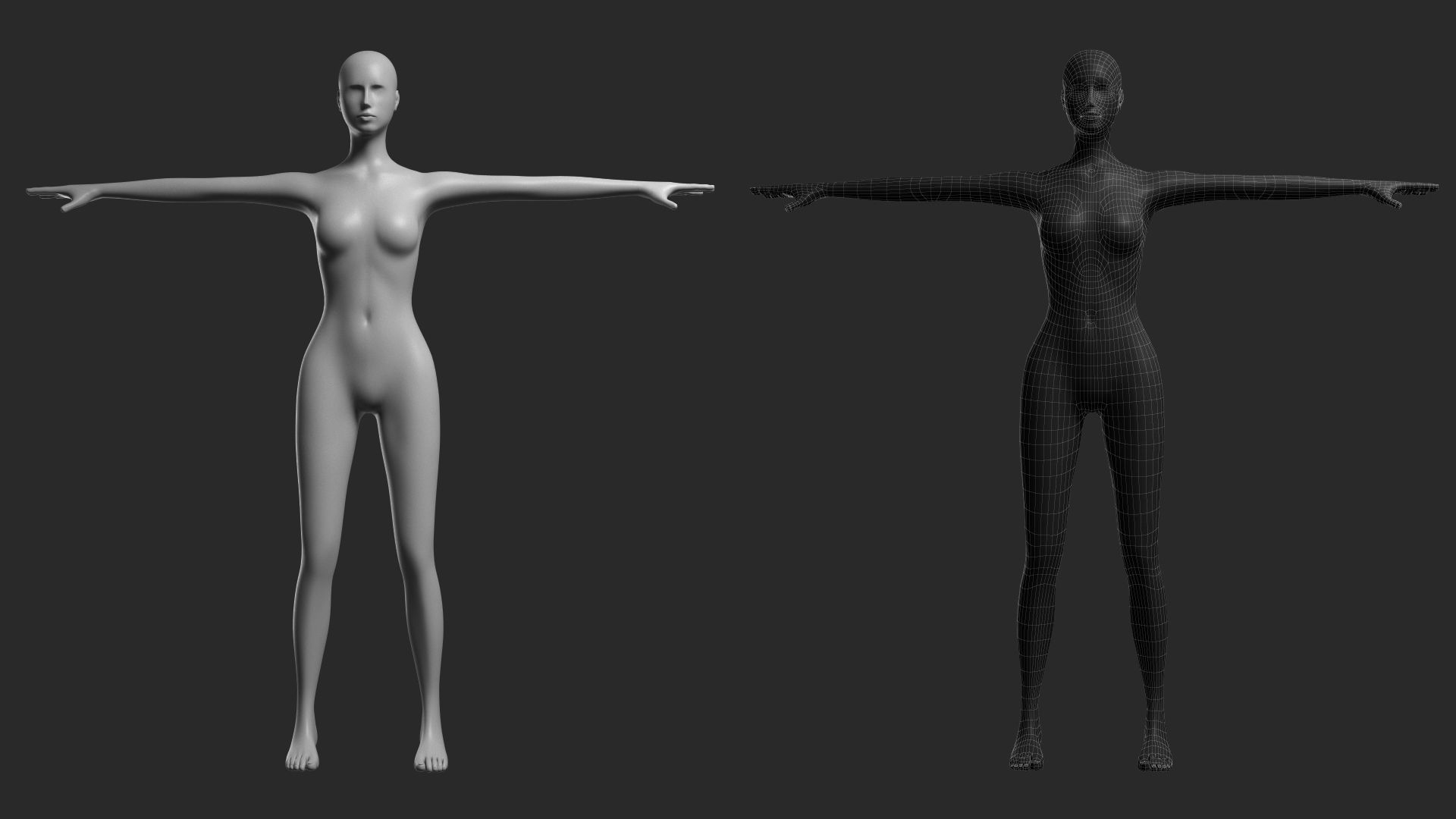 Animated Female Mesh - 14 poses v4 Low-poly 3D model_17