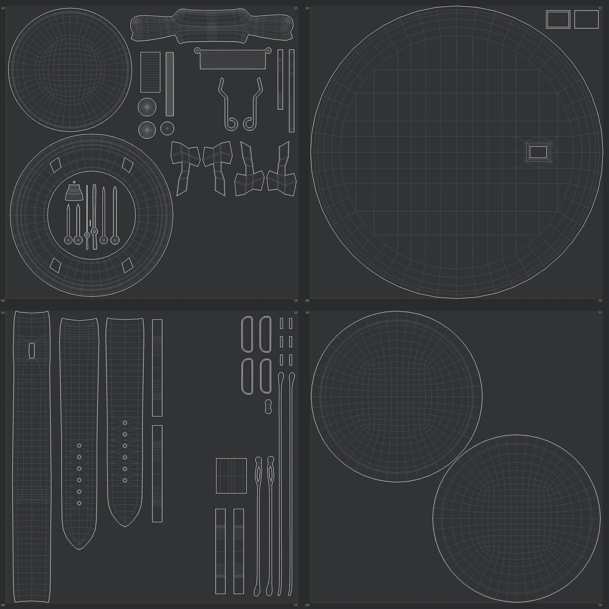 Minimalist Watch 3 - Automatic - White Dial x Black Case Low-poly 3D model_17