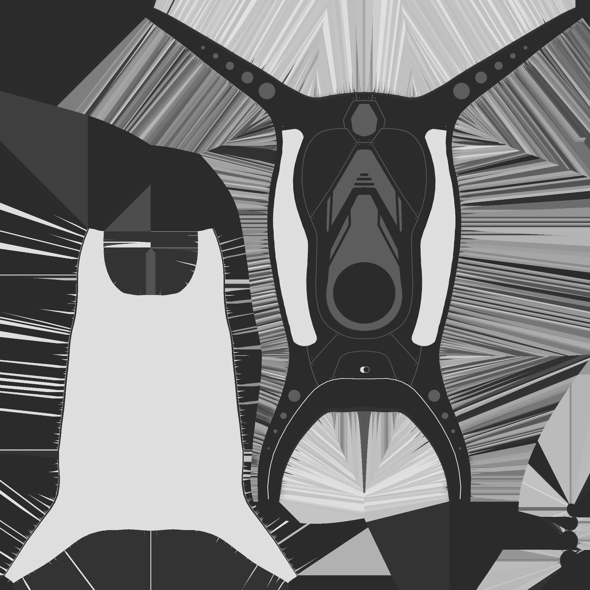 SciFi Backpack G04 White Blue - Fashion Character Design Low-poly 3D model_27