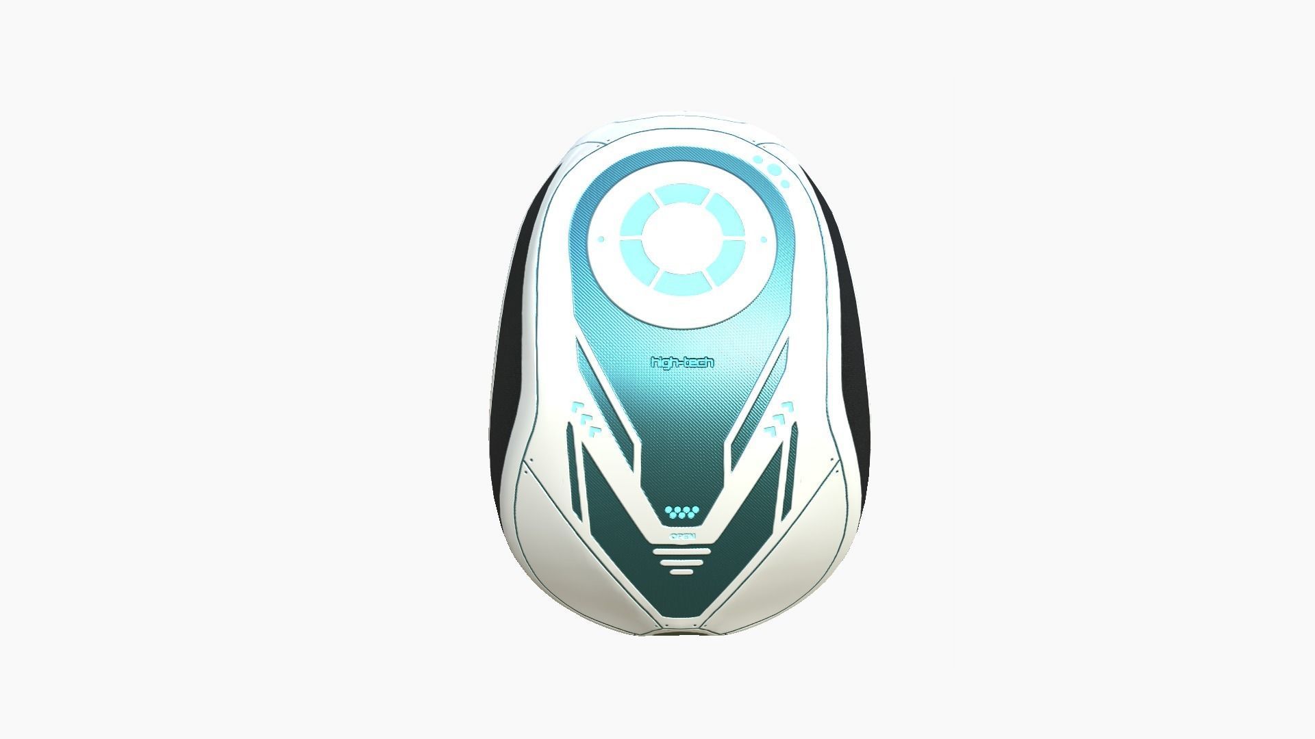 SciFi Backpack G04 White Blue - Fashion Character Design Low-poly 3D model_1