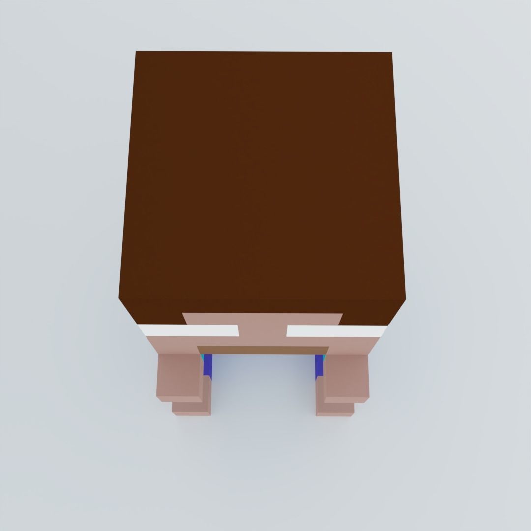 Herobrine minecraft Low-poly 3D model_4