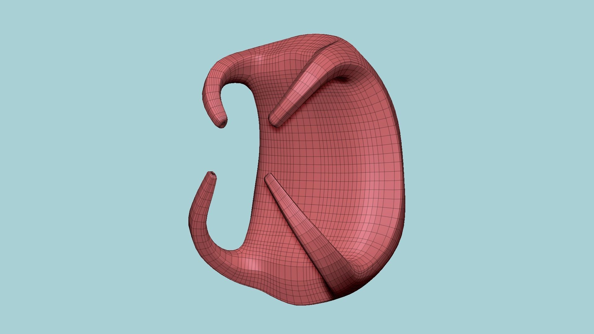 SciFi Backpack G06 Blue - Fashion Character Design Low-poly 3D model_17