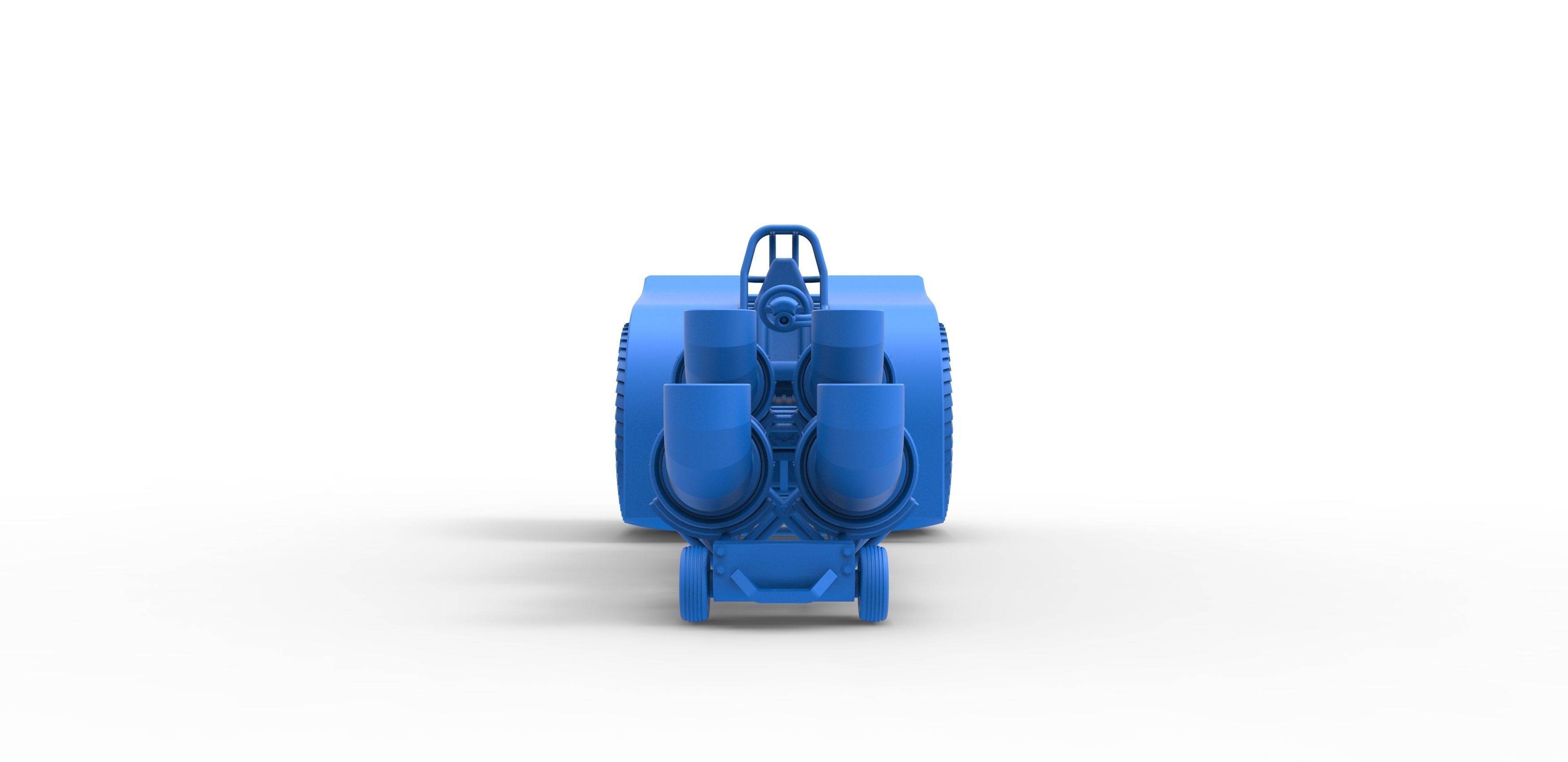 Pulling tractor with 4 jet engines 3 Scale 1 to 25 3D print model_21