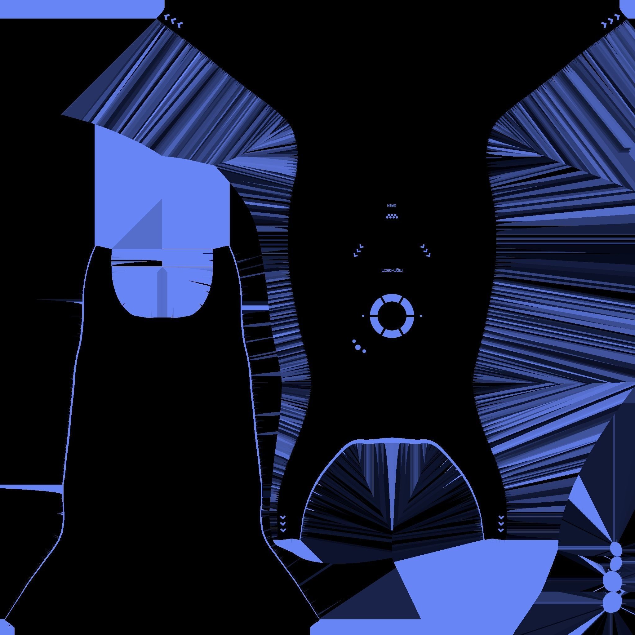 SciFi Backpack G07 White Dirt - Fashion Character Design Low-poly 3D model_23