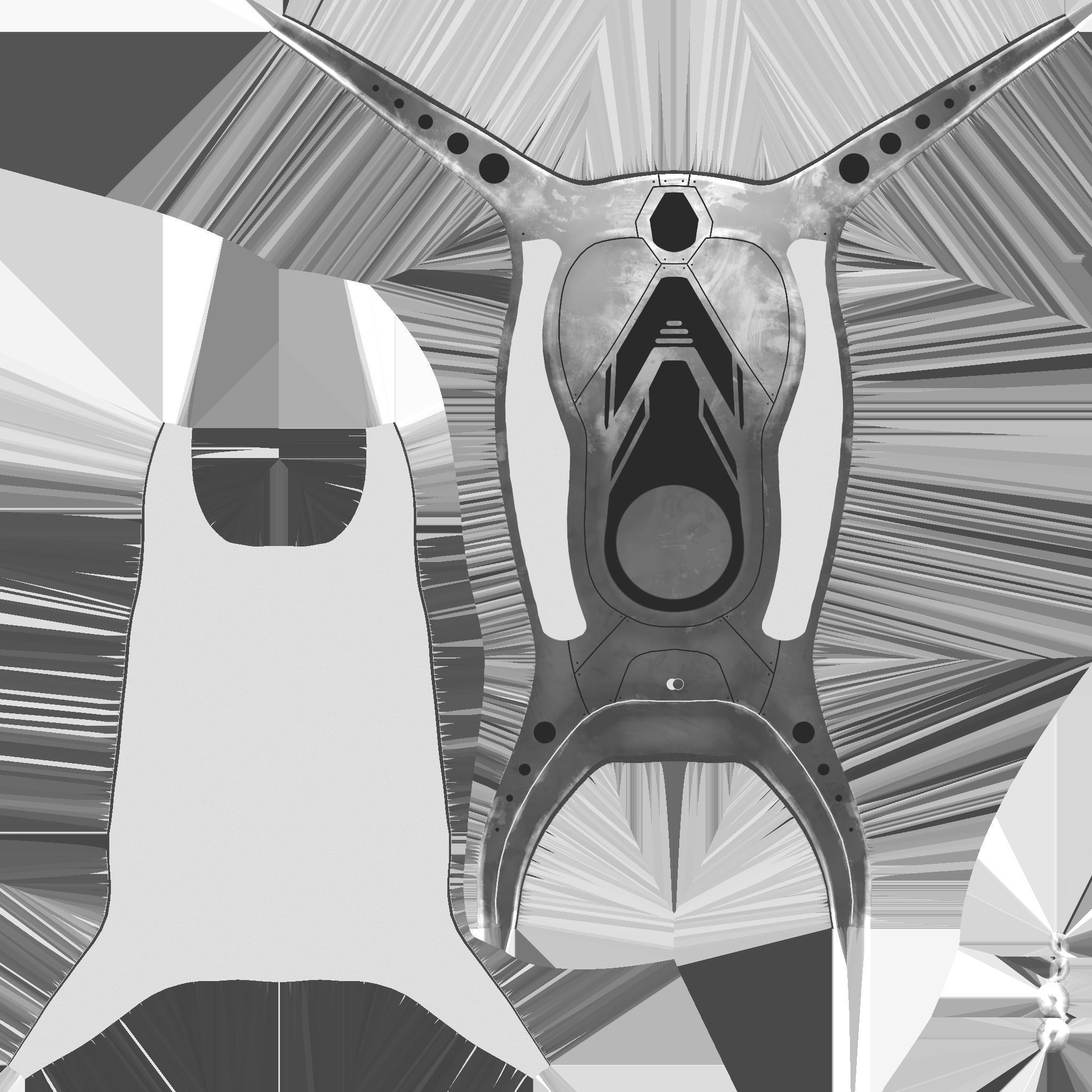 SciFi Backpack G07 White Dirt - Fashion Character Design Low-poly 3D model_27