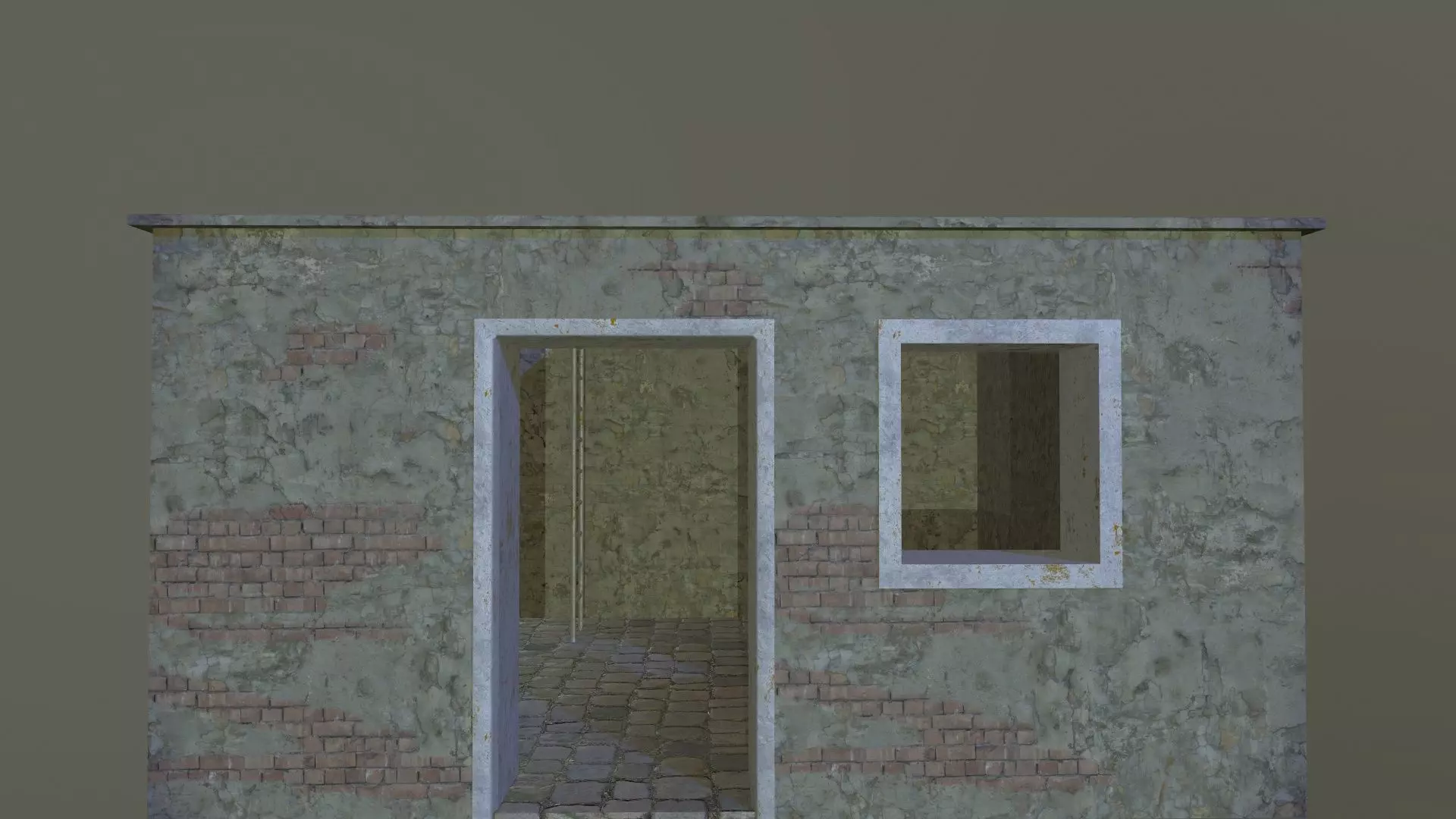 Small Structure Old Low-poly 3D model_0