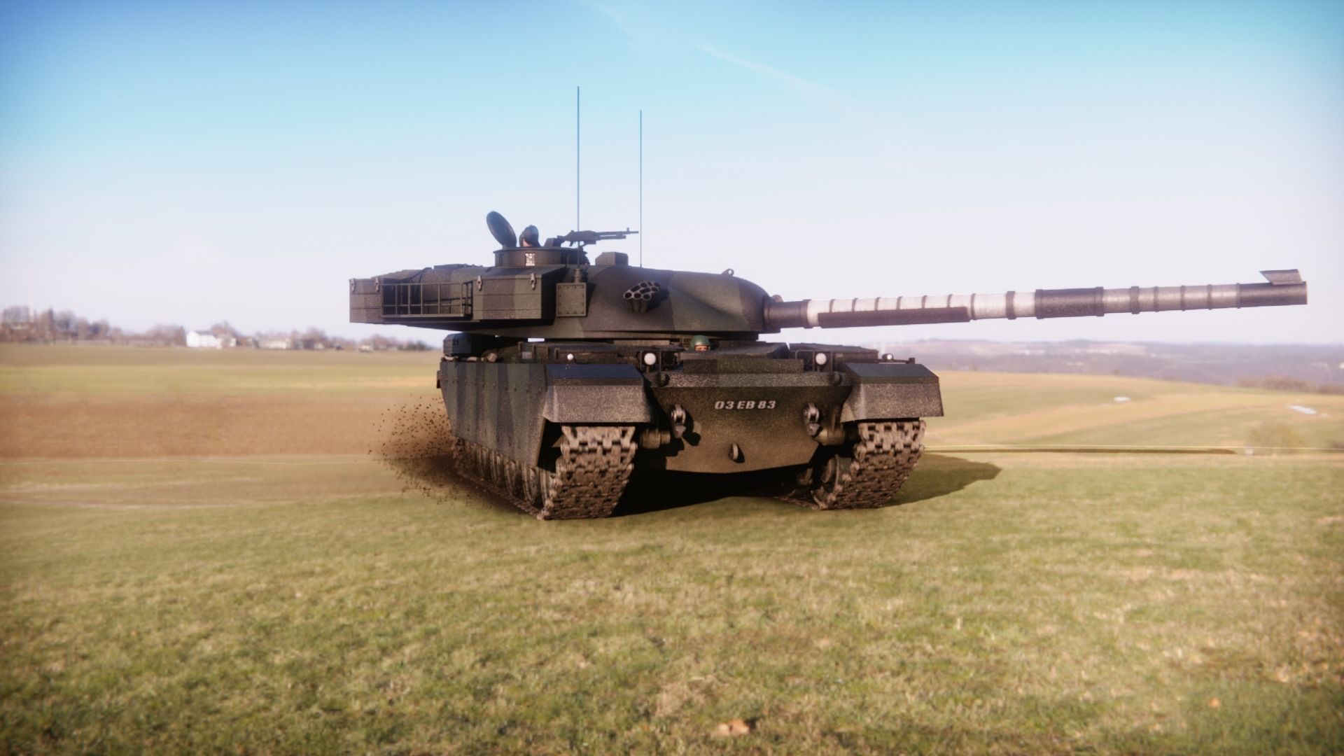 Chieftain fv4201 Main Battle Tank 3D model_2