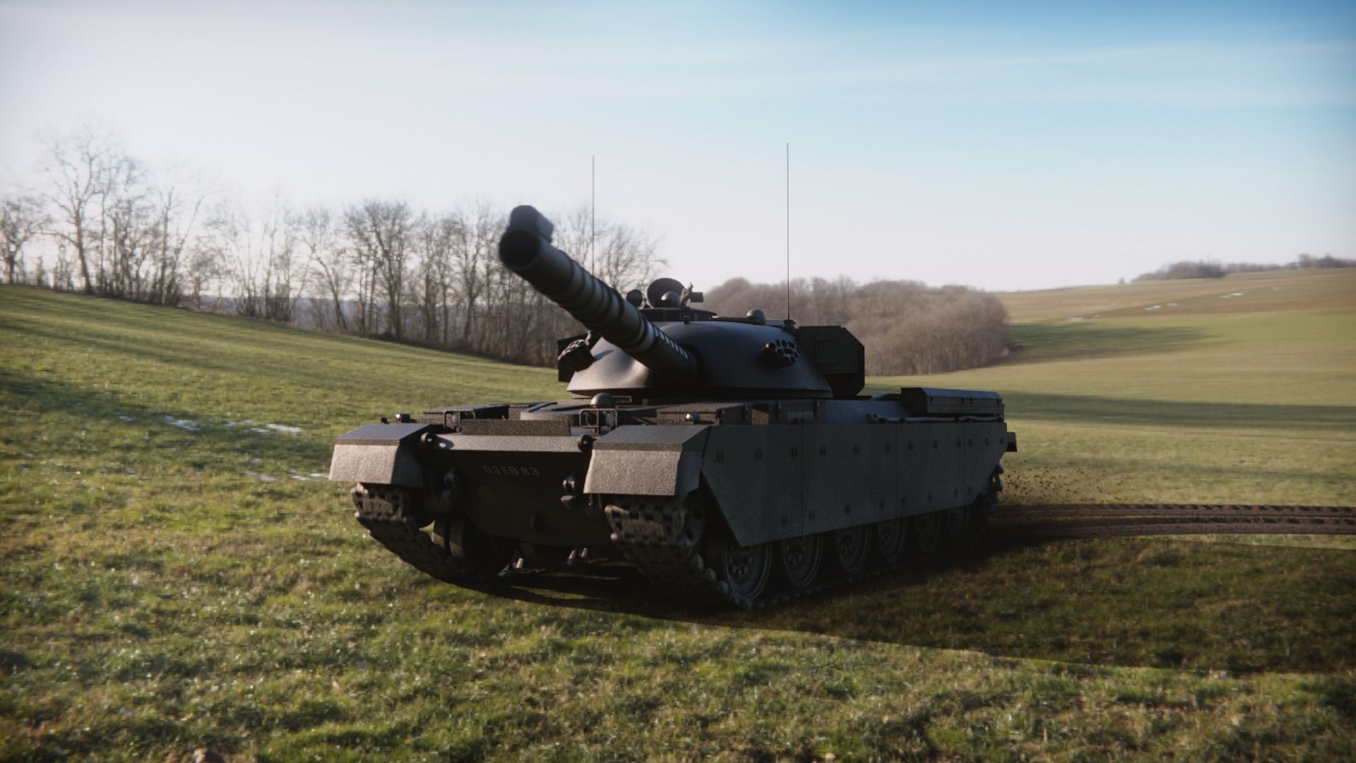 Chieftain fv4201 Main Battle Tank 3D model_5