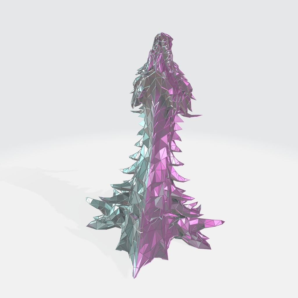 Alduin Elder Scrolls WIREFRAME VORONOI WIREMESH MESH 3D print model_1