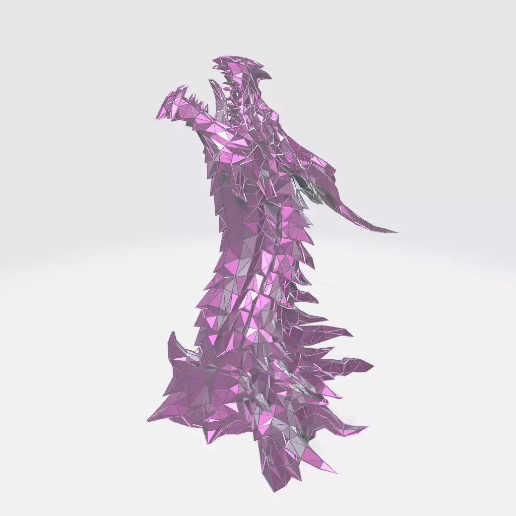 Alduin Elder Scrolls WIREFRAME VORONOI WIREMESH MESH 3D print model_0