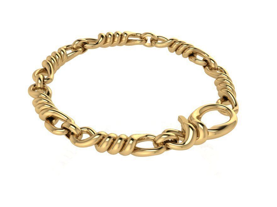 Figaro Style Bracelet 0522 3D print model_1