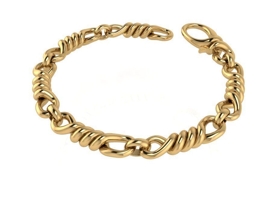 Figaro Style Bracelet 0522 3D print model_2