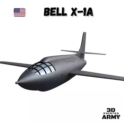 BELL X-1 A - 3D print scale model -STL 3D print model