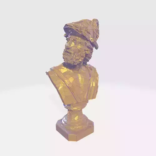 Ajax the Great bust WIREFRAME VORONOI WIREMESH MESH