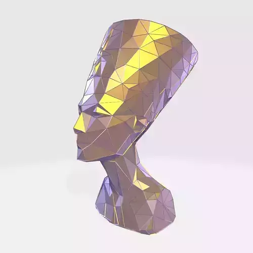 Nefertiti WIREFRAME VORONOI WIREMESH MESH