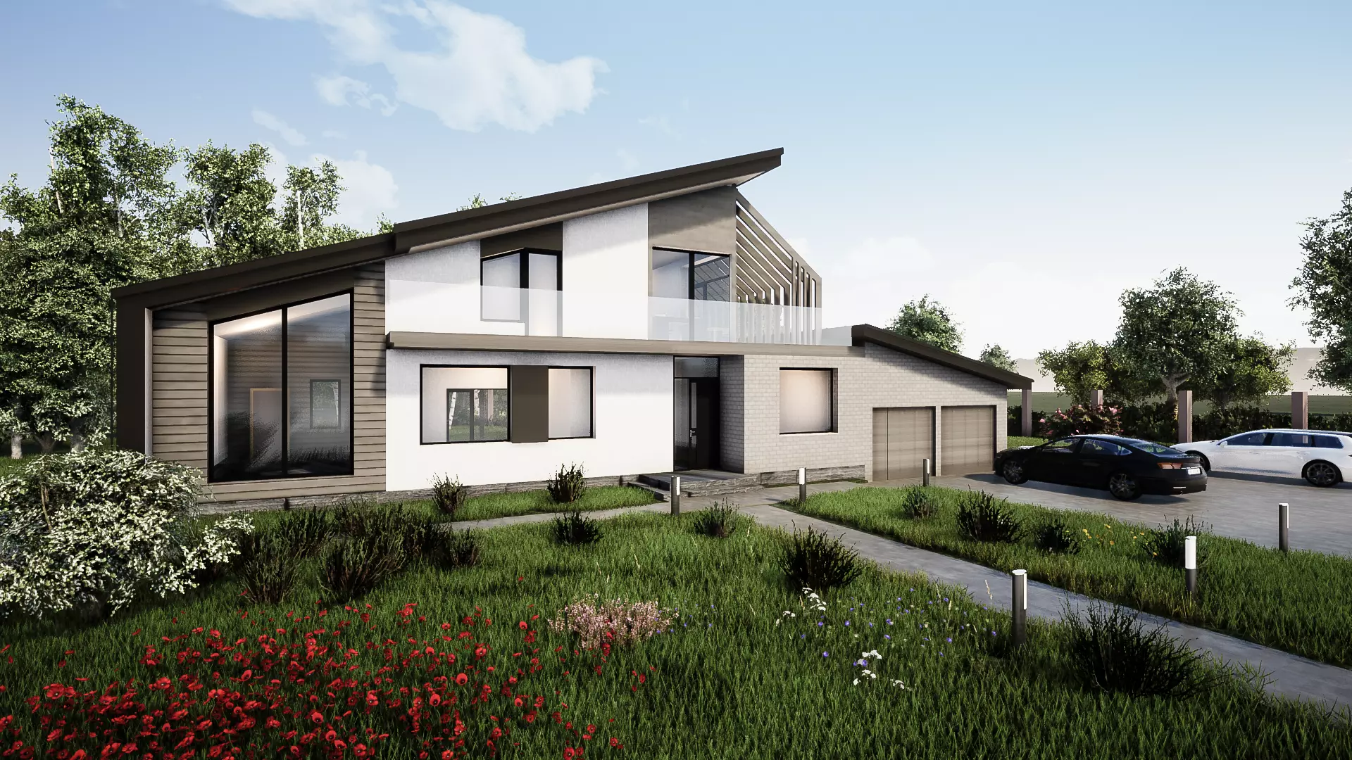 Modern House 3D model_0
