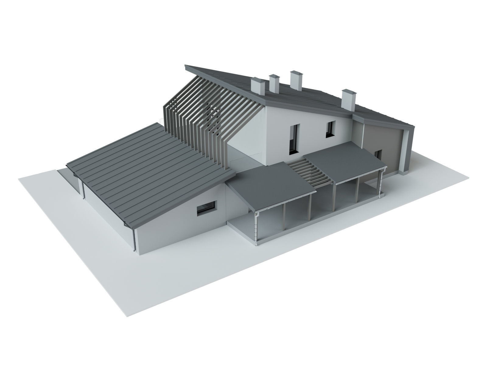 Modern House 3D model_4