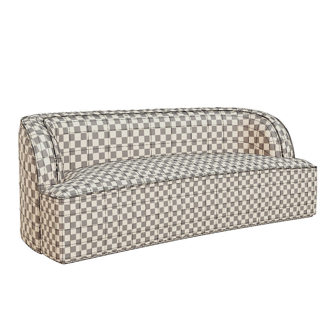 Soft sofa 3D model_4