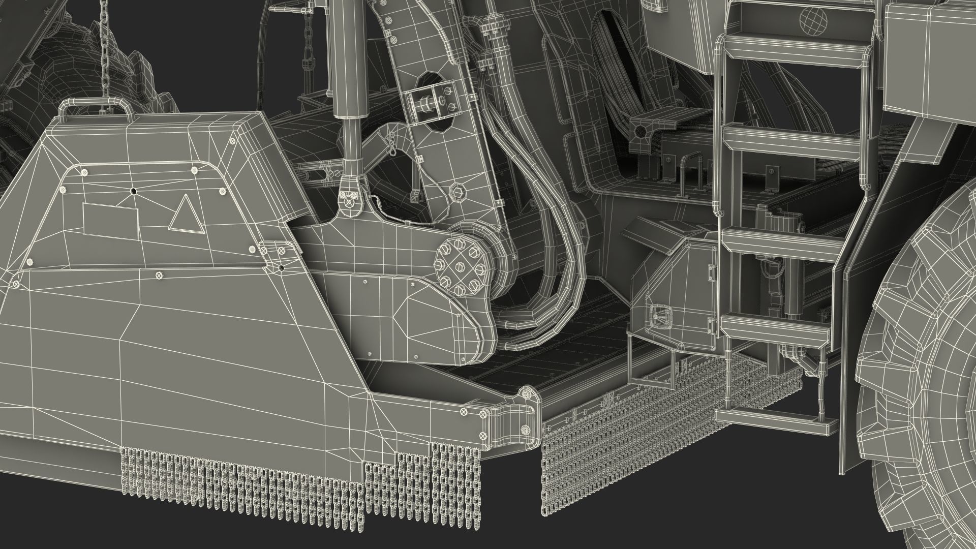 Bomag RS500 Recycler Stabilizer Rigged 3D model_34