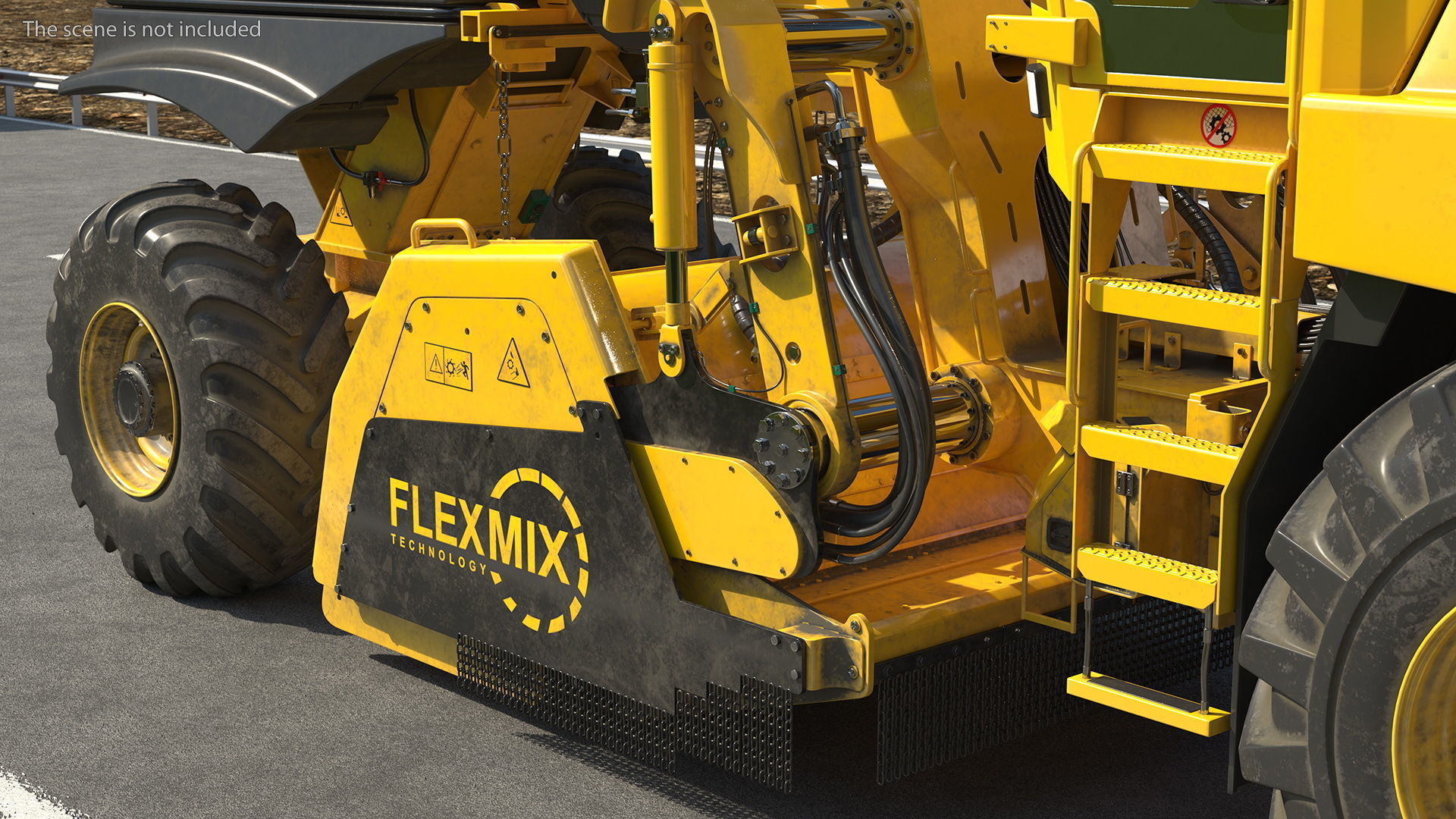 Bomag RS500 Recycler Stabilizer Rigged 3D model_5