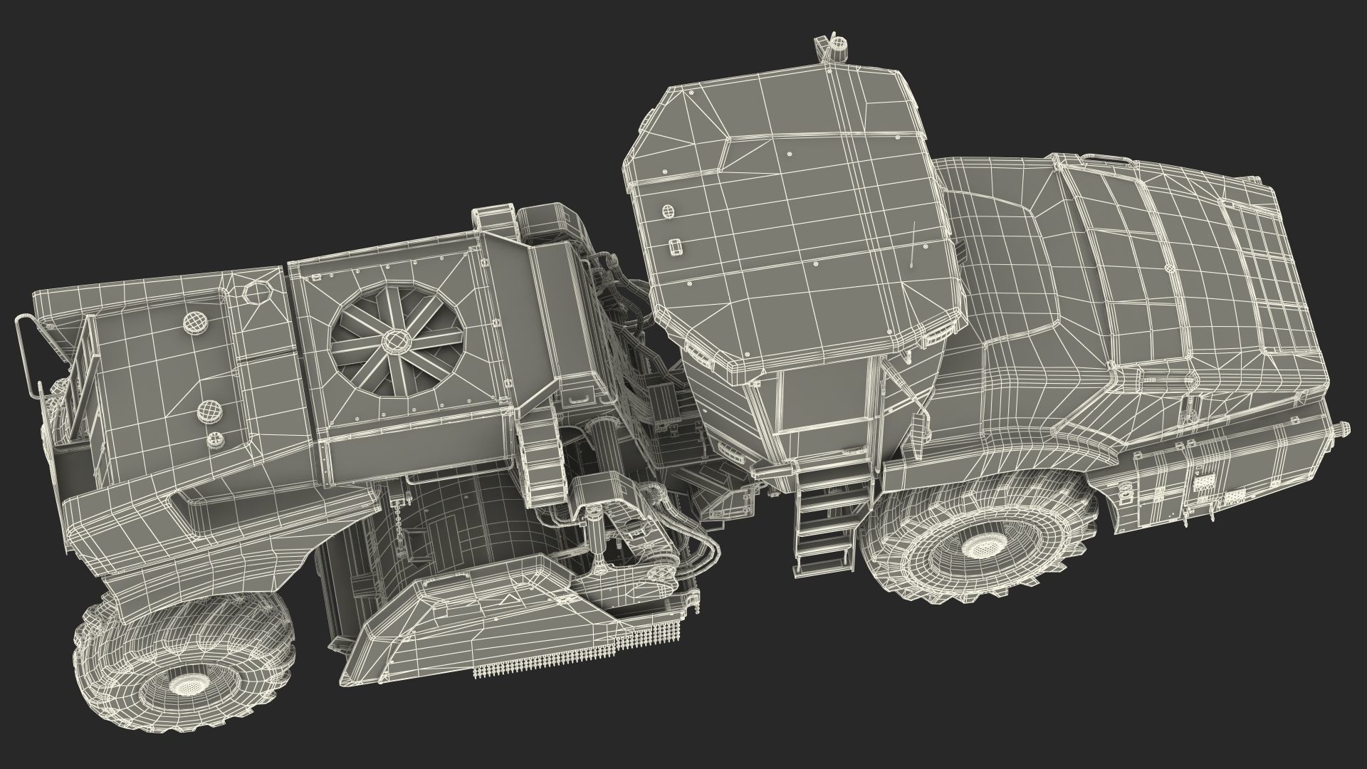 Bomag RS500 Recycler Stabilizer Rigged 3D model_31