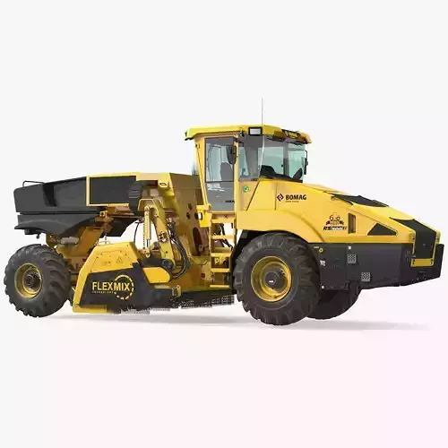 Bomag RS500 Recycler Stabilizer Rigged 3D model