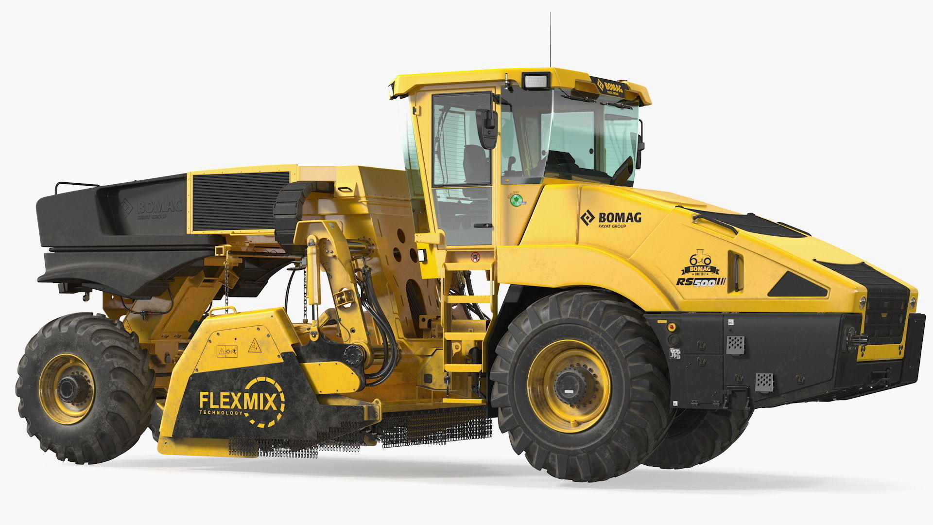 Bomag RS500 Recycler Stabilizer Rigged 3D model_1