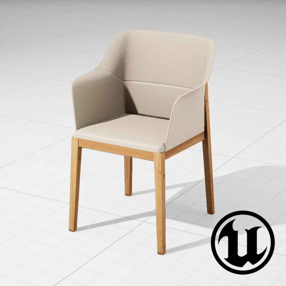 Molteni and C Tivan Chair UE4 Low-poly 3D model_0