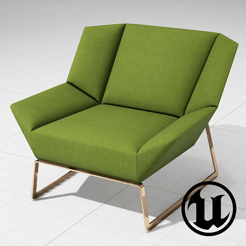 Molteni and C Tight Chair Low-poly 3D model