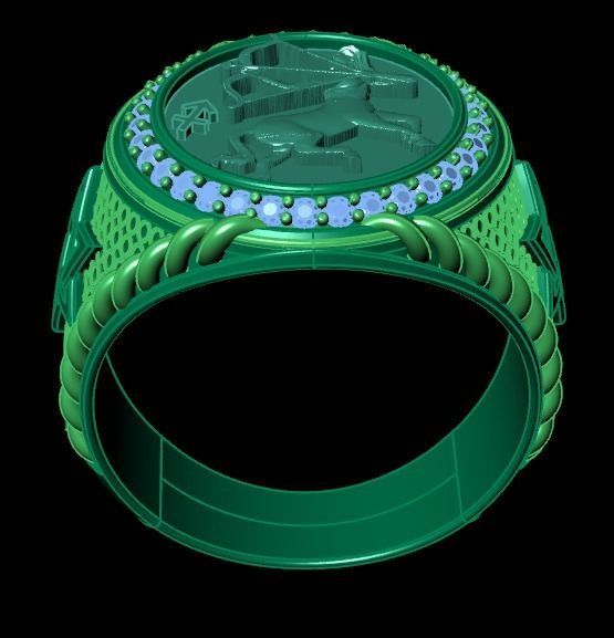 sagittarius ring zodiac 3D print model_10