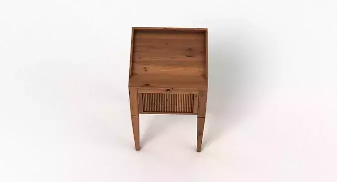 Bedside Table Low-poly 3D model 7