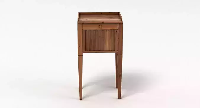 Bedside Table Low-poly 3D model 4